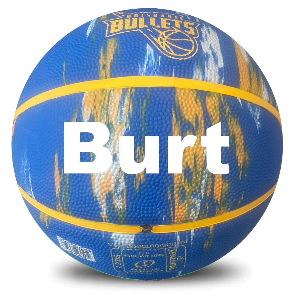 Personalised NBL Official Brisbane Bullets Team Basketball (Size 7)