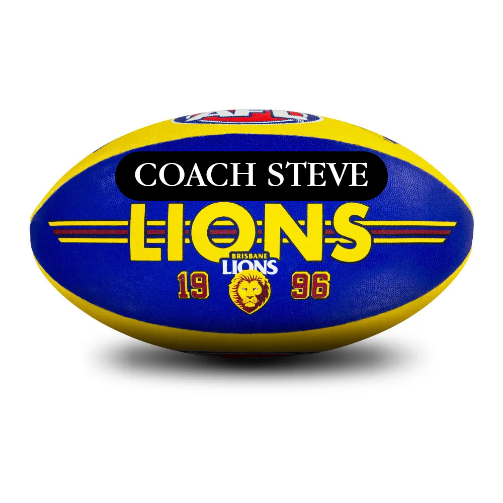 Personalised AFL Official Brisbane Lions Club Football (Size 5)