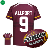 Load image into Gallery viewer, Personalised Brisbane Broncos Supporter Bundle (Official Jersey + Ball Pack)

