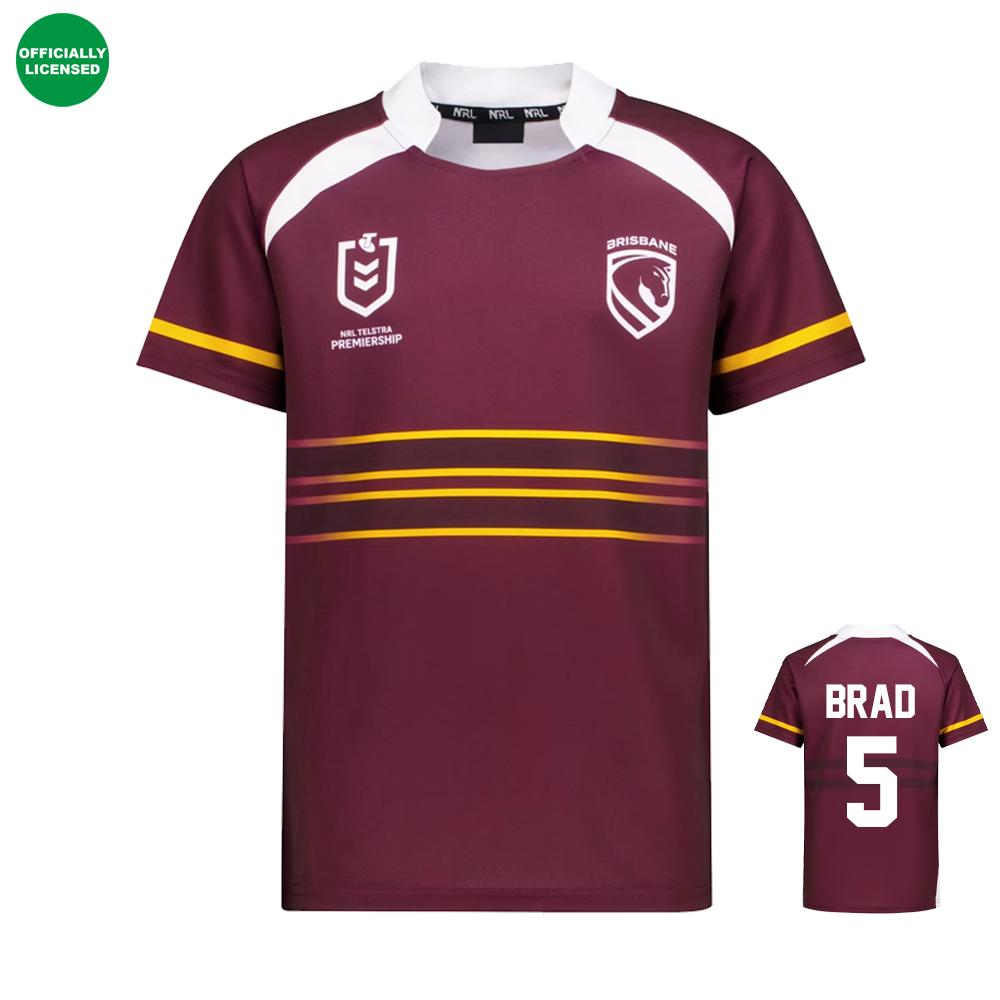 Personalised Brisbane Broncos NRL Jersey 2026 | NPA Events Australia