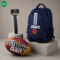 Load image into Gallery viewer, Personalised Brisbane Broncos Player Pack Bundle (Official Ball + Backpack + Ball Pump)
