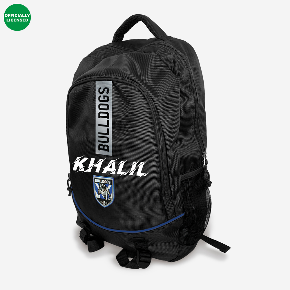 Personalised Canterbury Bulldogs Official NRL Backpack