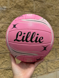 Load image into Gallery viewer, Personalised Gilbert Exo Pink Netball (SIZE 5)
