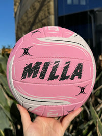 Load image into Gallery viewer, Personalised Gilbert Exo Pink Netball (SIZE 5)
