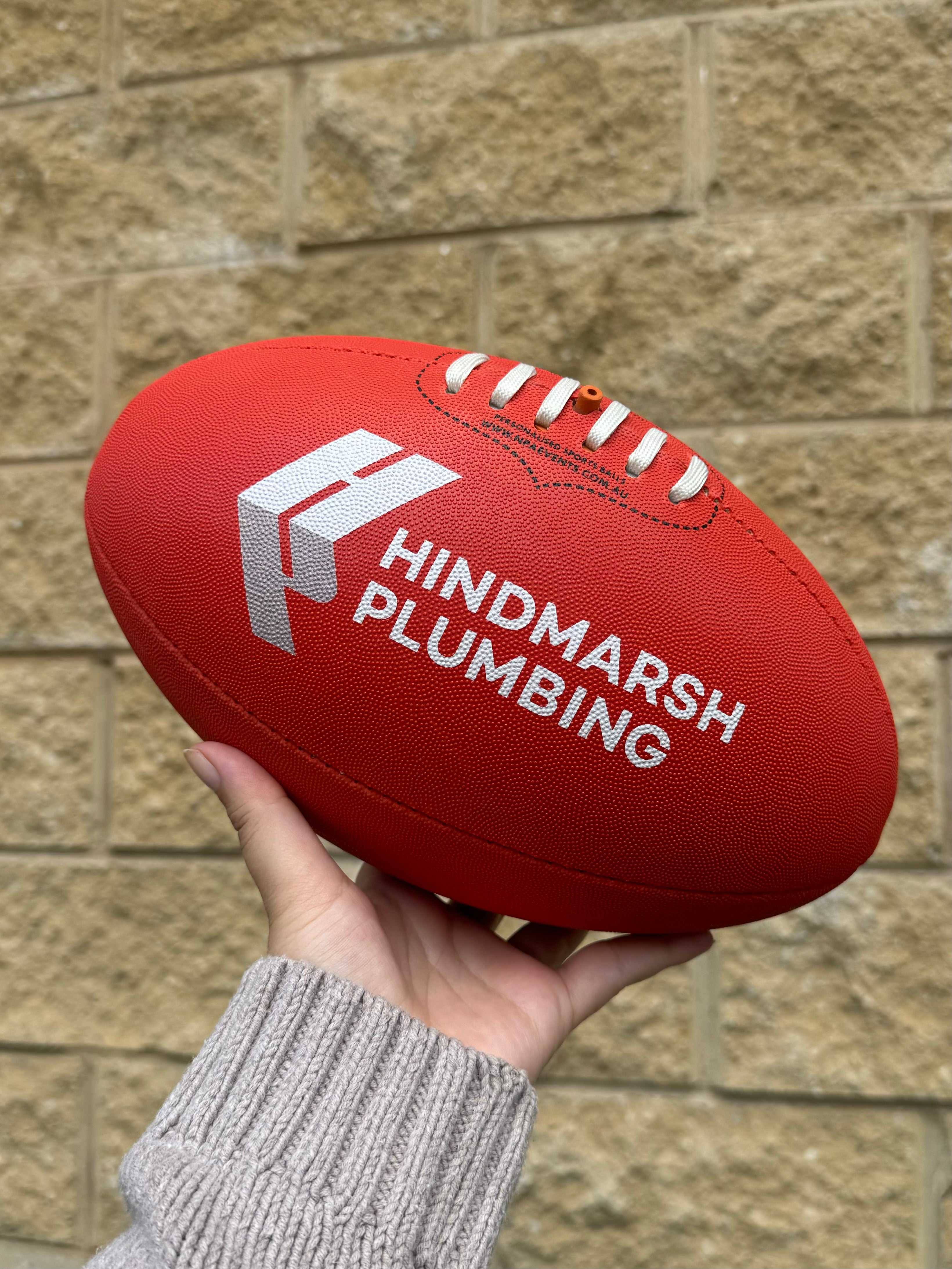 Personalised Mi-Ball AFL Football - Red (Size 1, 2, 3, 4, 5)