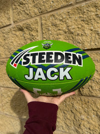 Load image into Gallery viewer, Personalised Canberra Raiders Supporter Bundle (Official Jersey + Ball Pack)

