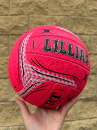 Load image into Gallery viewer, Personalised Gilbert Pink Spectra Netball (SIZE 5)
