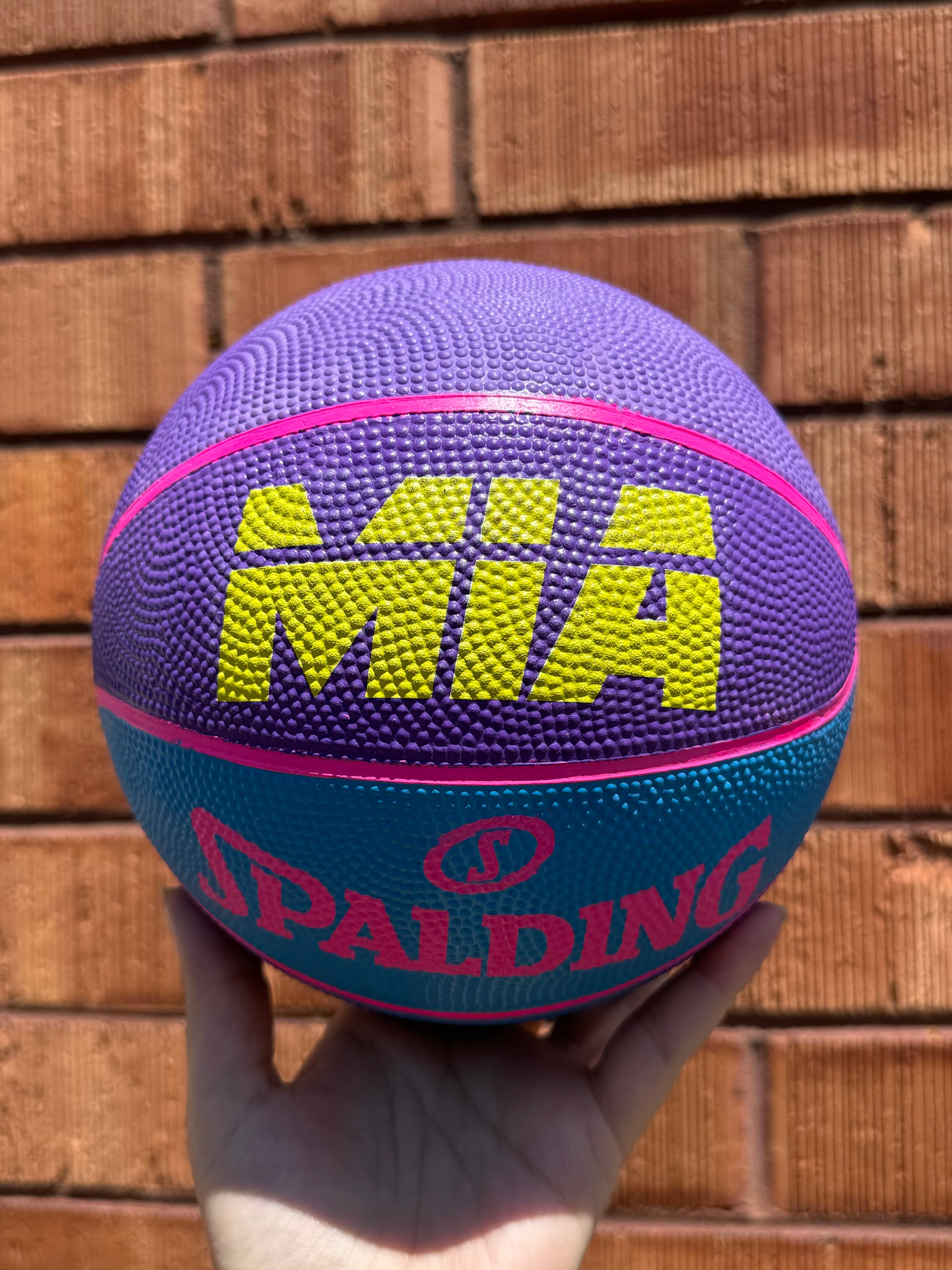 Personalised Purple & Blue Spalding Basketball (Size 3)