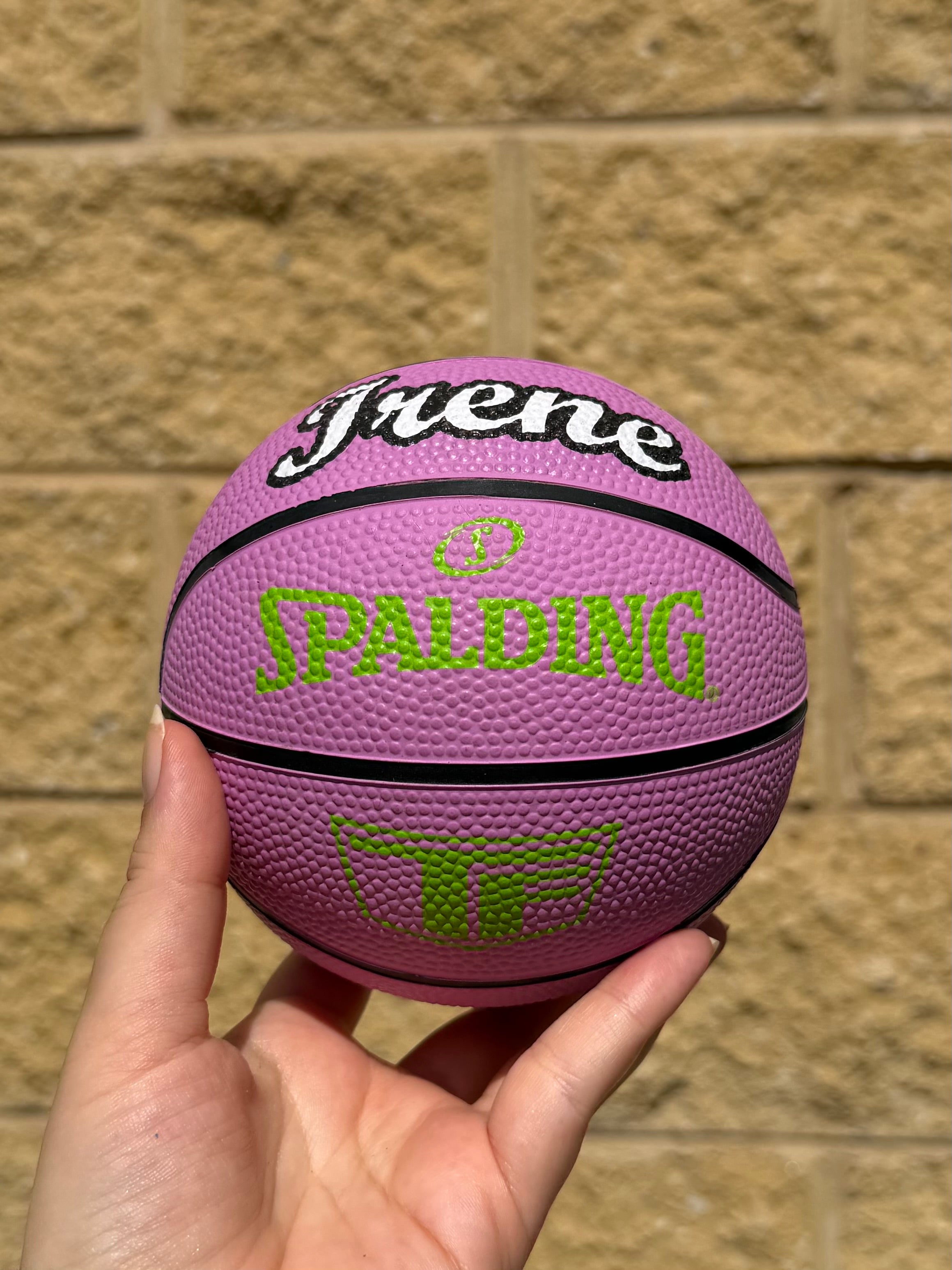 Personalised Mini Pink Spalding Basketball (Size 1)