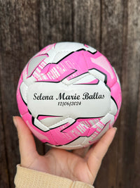 Load image into Gallery viewer, Mini Personalised Mi-Ball Pink Soccer Ball (Mini Size)
