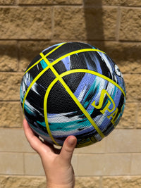 Load image into Gallery viewer, Personalised Spalding Rubber Basketball Lime Multi Marble (Size 5, 6, 7)
