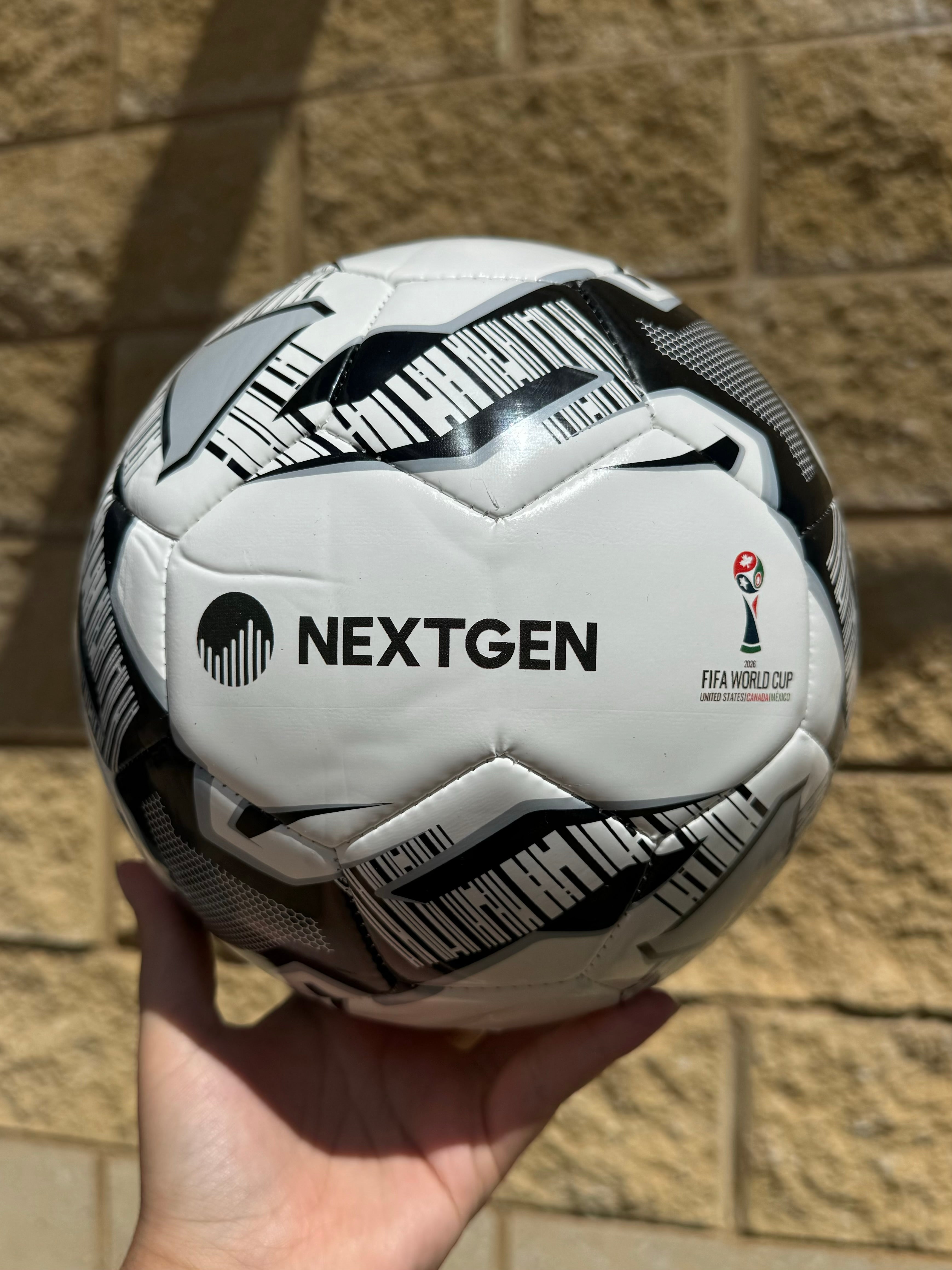 Personalised Mi-Ball Black Soccer Ball (Size 3, 4, 5)