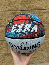 Load image into Gallery viewer, Personalised Spalding NBL White Indigenous Basketball (Size 5, 6, 7)
