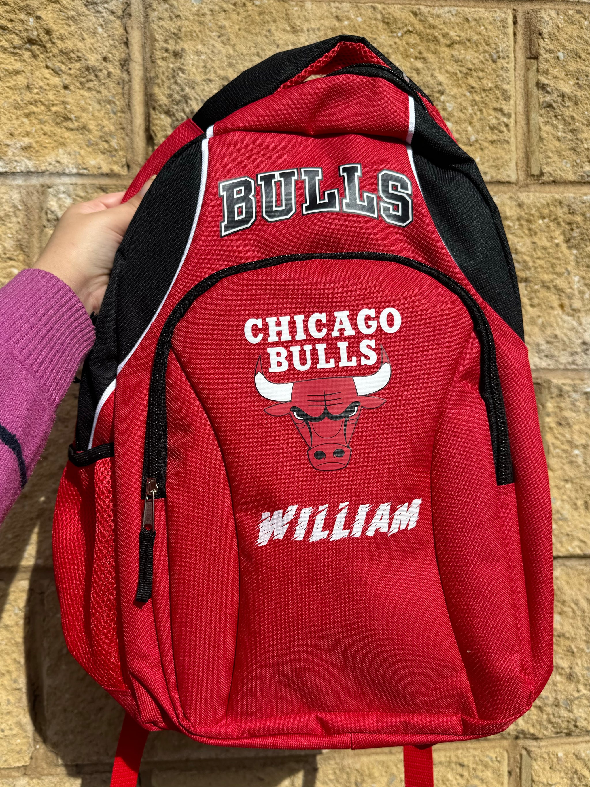 adidas chicago bulls backpack Personalised NBA Chicago Bulls Backpack