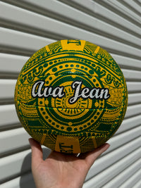 Load image into Gallery viewer, Personalised Gilbert Indigenous First Nations Diamonds Supporter Netball (SIZE 5)
