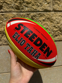 Load image into Gallery viewer, Personalised Multi Colour Steeden Rugby League Ball (Mini Size, Mod Size)
