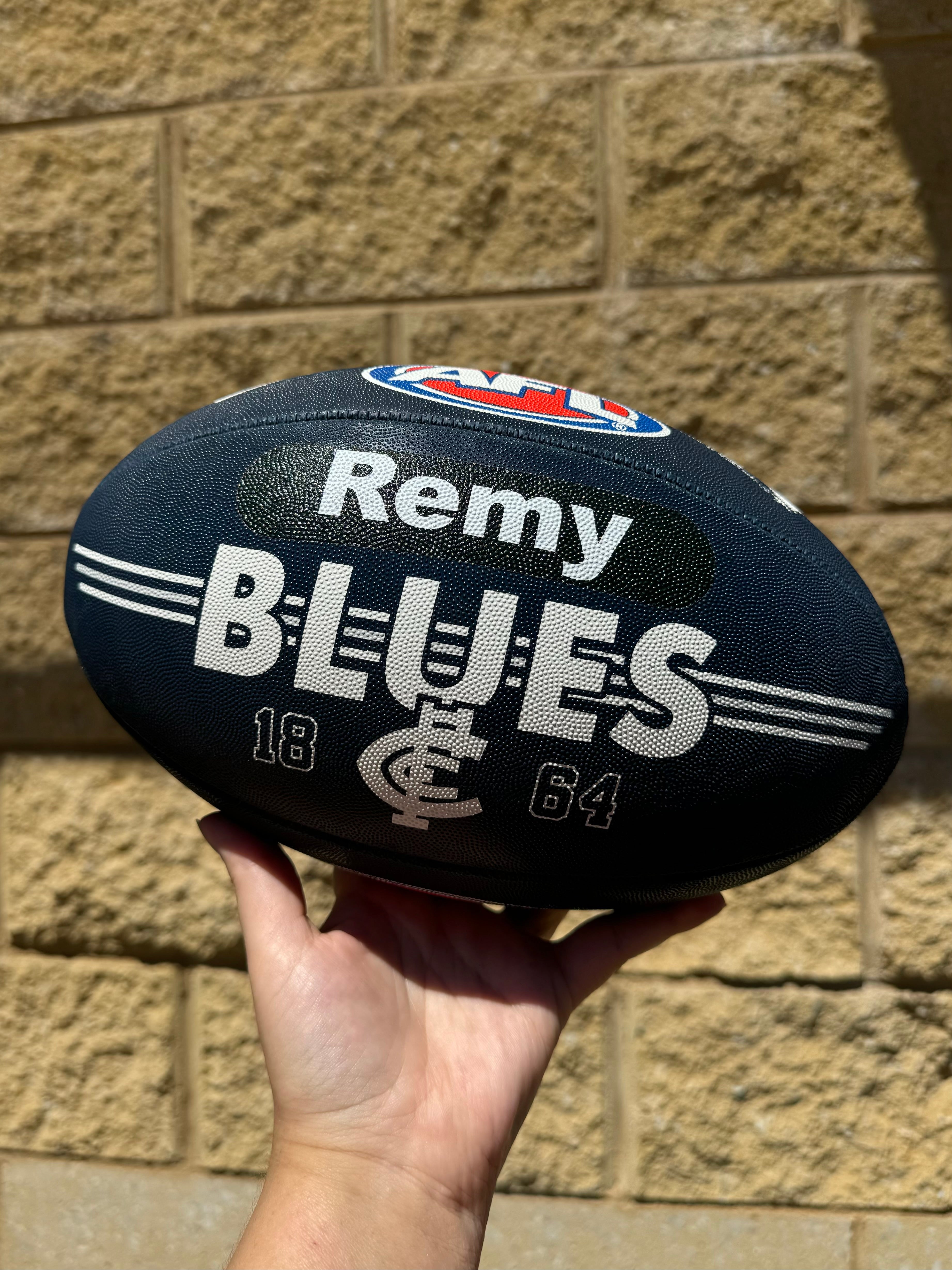 Personalised AFL Official Carlton FC Blues Club Football (Size 5)
