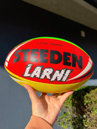 Load image into Gallery viewer, Personalised Multi Colour Steeden Rugby League Ball (Mini, Mod, Size 5)
