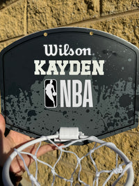 Load image into Gallery viewer, Personalised Wilson NBA Mini Basketball Hoop (Black Graffiti)
