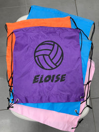 Load image into Gallery viewer, Personalised Netball Drawstring Bag
