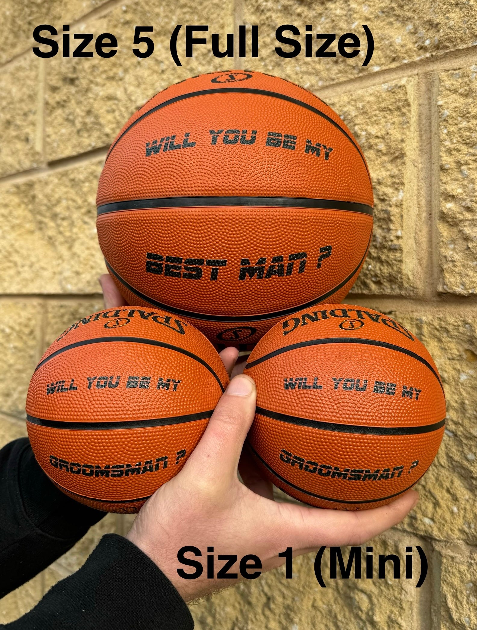 Personalised Mini Spalding Basketball (Size 1 & 3)