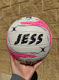 Load image into Gallery viewer, Personalised Gilbert 2026 White Spectra Netball (SIZE 4, 5)
