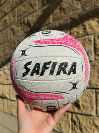 Load image into Gallery viewer, Personalised Gilbert 2026 White Spectra Netball (SIZE 4, 5)
