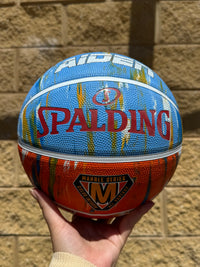 Load image into Gallery viewer, Personalised Spalding Rubber Basketball Rocky Desert Orange Marble (Size 6, 7)
