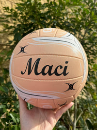 Load image into Gallery viewer, Personalised Gilbert Exo Peach Netball (SIZE 5)
