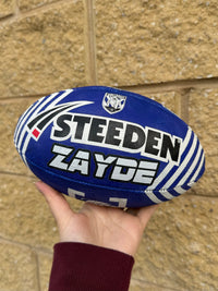 Load image into Gallery viewer, Personalised Canterbury Bulldogs Official NRL Ball (11inch mini ball)
