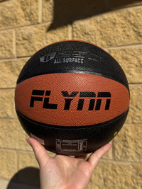 Load image into Gallery viewer, Personalised Spalding Composite Leather Black/Orange TF-250 Basketball (Size 5, 6, 7)
