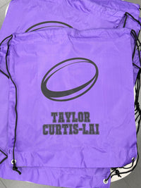 Load image into Gallery viewer, Personalised Rugby Drawstring Bag
