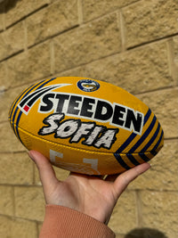 Load image into Gallery viewer, Personalised Parramatta Eels Official NRL Ball (11inch mini ball)

