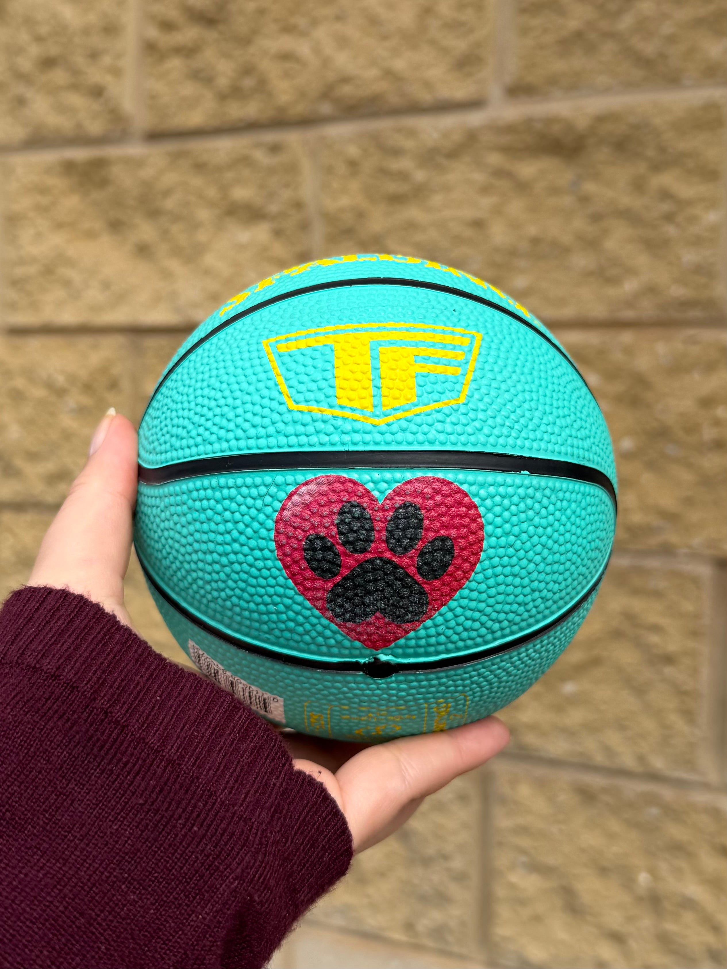 Personalised Mini Teal Spalding Basketball (Size 1)