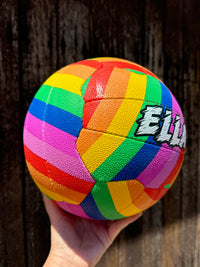 Load image into Gallery viewer, Personalised Mi-Ball Envision Rainbow Netball (SIZE 4, 5)
