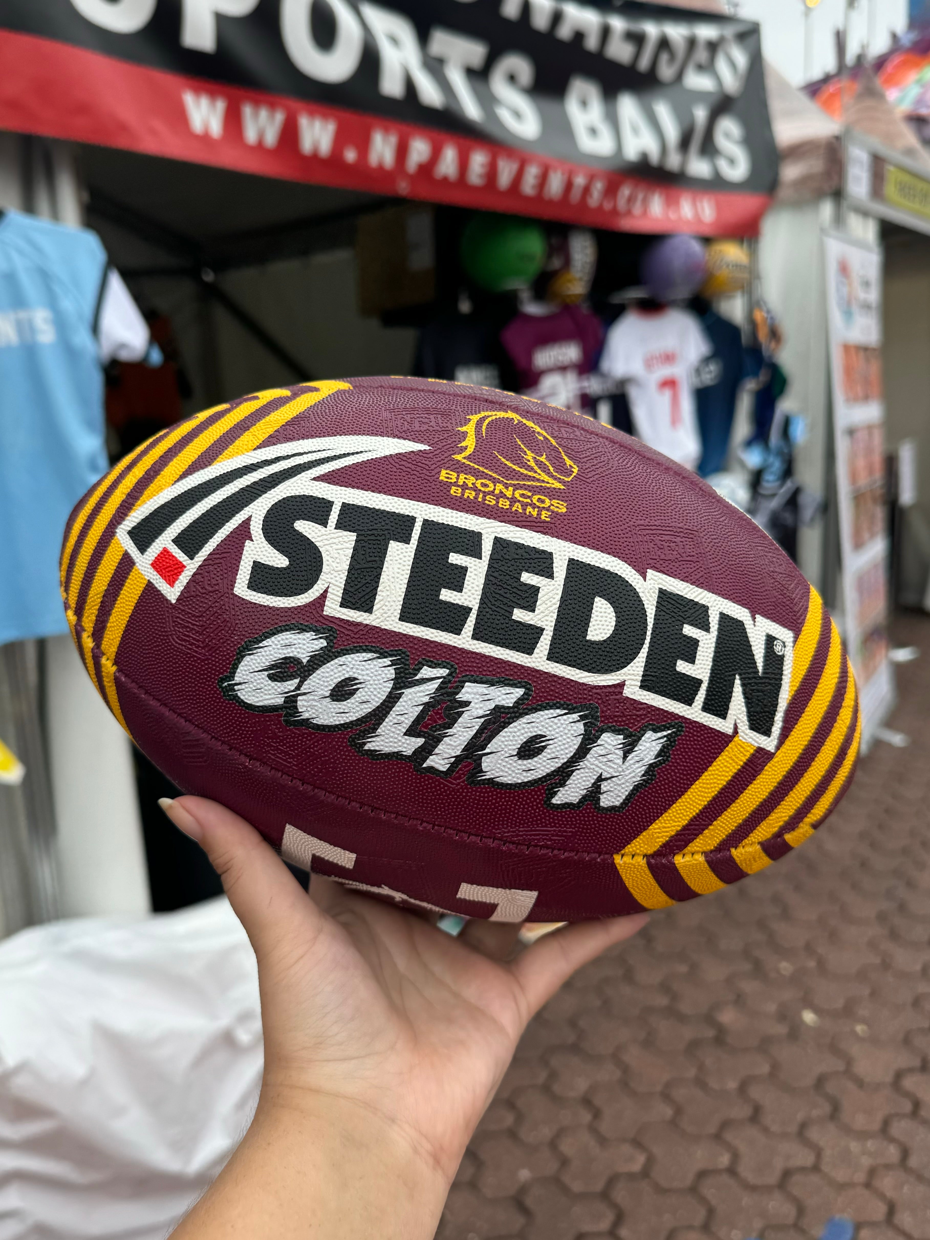 Personalised Brisbane Broncos Official NRL Ball (Size 5)