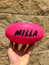 Load image into Gallery viewer, Personalised Sherrin AFL Pink Mini Football (Mini Size)
