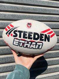 Load image into Gallery viewer, Personalised St George Dragons Official NRL Ball (Size 5)
