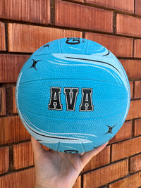 Load image into Gallery viewer, Personalised Gilbert Phoenix Netball Blue (SIZE 5)
