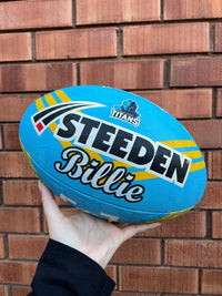 Load image into Gallery viewer, Personalised Gold Coast Titans Official NRL Ball (Size 5)
