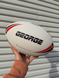 Load image into Gallery viewer, Personalised Ultimate White Steeden Rugby League Pack (Size 5)
