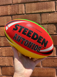 Load image into Gallery viewer, Personalised Multi Colour Steeden Rugby League Ball (Mini Size, Mod Size)
