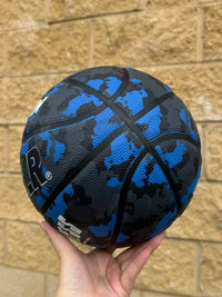 Load image into Gallery viewer, Personalised BBALR Progress Blue Camo Rubber Basketball (Size 5, 6 &amp; 7)
