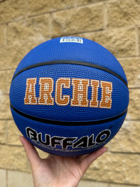 Load image into Gallery viewer, Personalised Buffalo Rubber Blue Basketball (Size 5)
