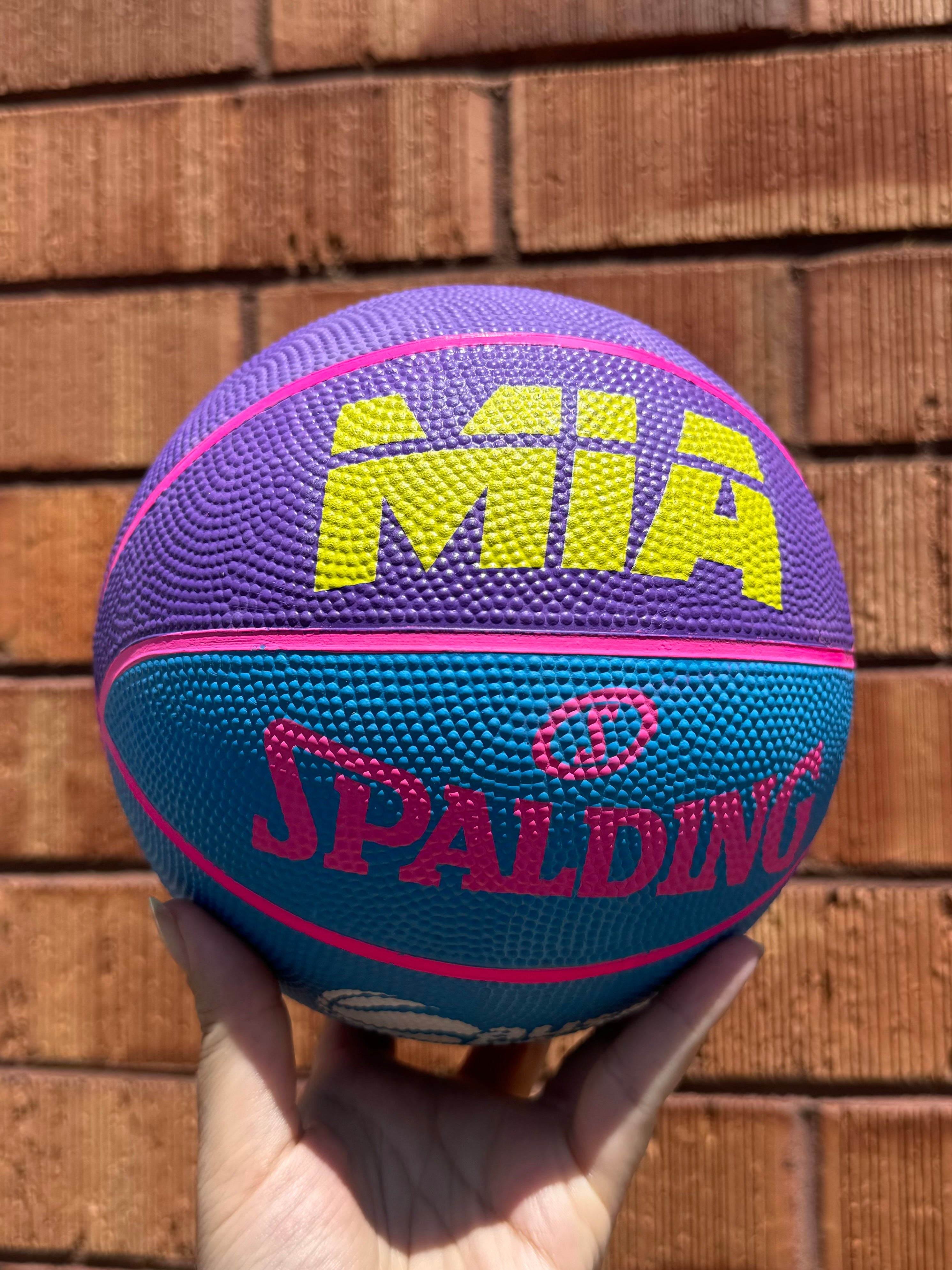 Personalised Purple & Blue Spalding Basketball (Size 3)