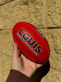 Load image into Gallery viewer, Personalised Sherrin AFL Red Mini Football (Mini Size)
