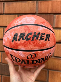 Load image into Gallery viewer, Personalised Spalding Rubber Basketball Urban - Red (Size 6 &amp; 7)
