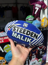 Load image into Gallery viewer, Personalised Canterbury Bulldogs Official NRL Ball (11inch mini ball)
