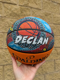 Load image into Gallery viewer, Personalised Spalding NBL Orange Indigenous Basketball (Size 5, 6, 7)
