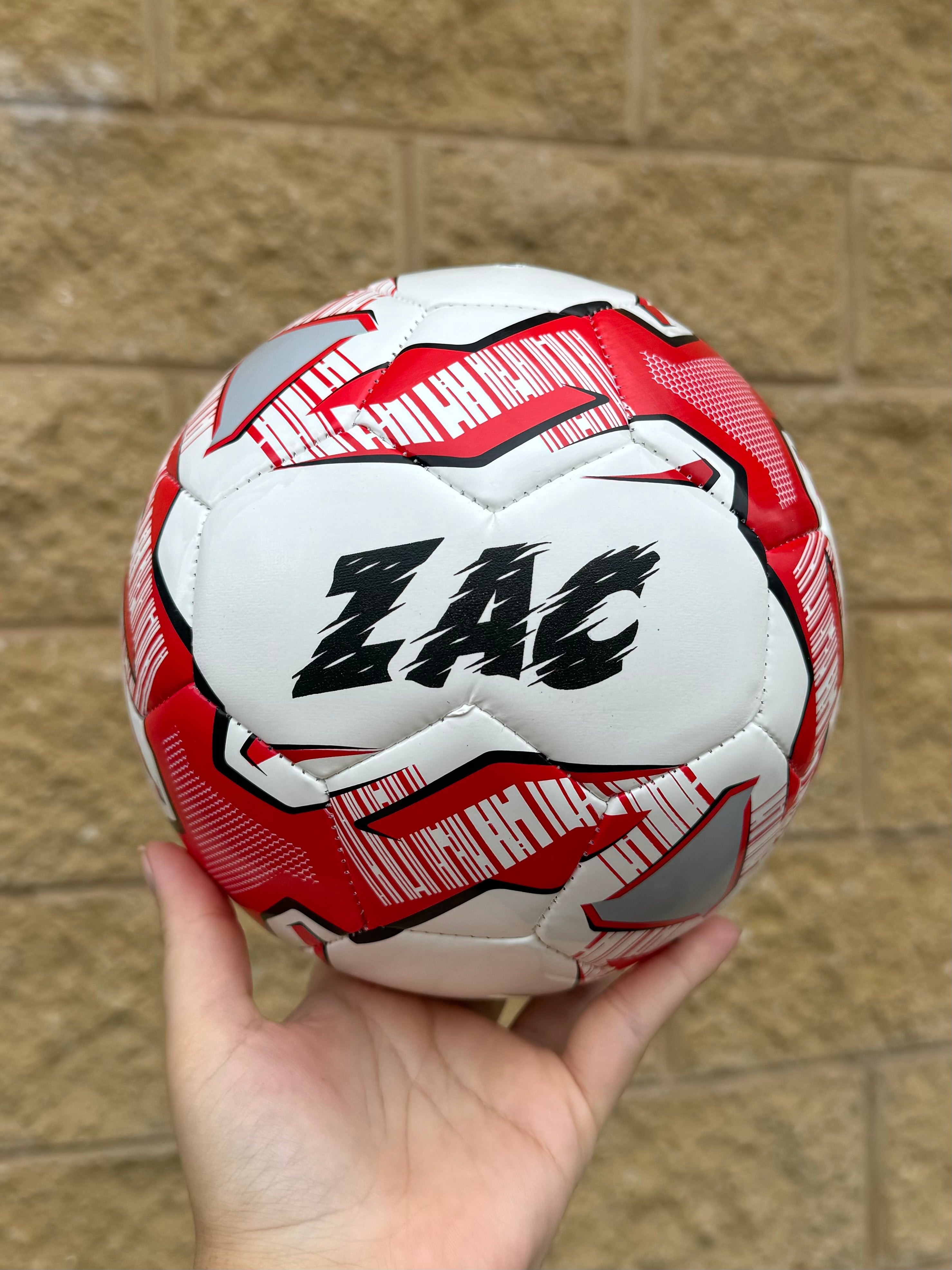 Personalised Mi-Ball Red Soccer Ball (Size 3, 4, 5)